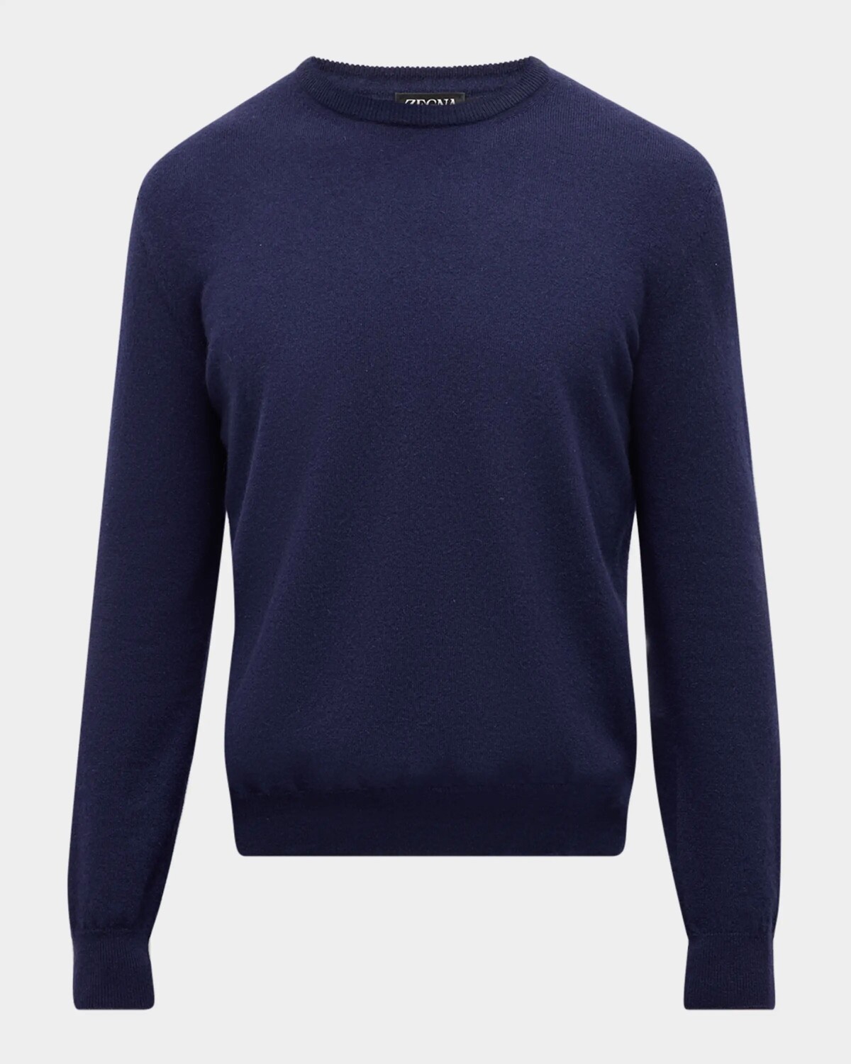 

Мужской кашемировый свитер с круглым вырезом Oasi Zegna, цвет Dk Blu Sld