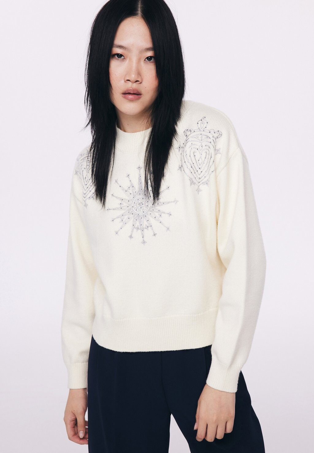 

Джемпер RELAXED FIT EMBROIDERED Twist, белый
