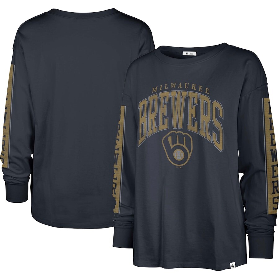 

Футболка с длинным рукавом 47 Milwaukee Brewers, нави