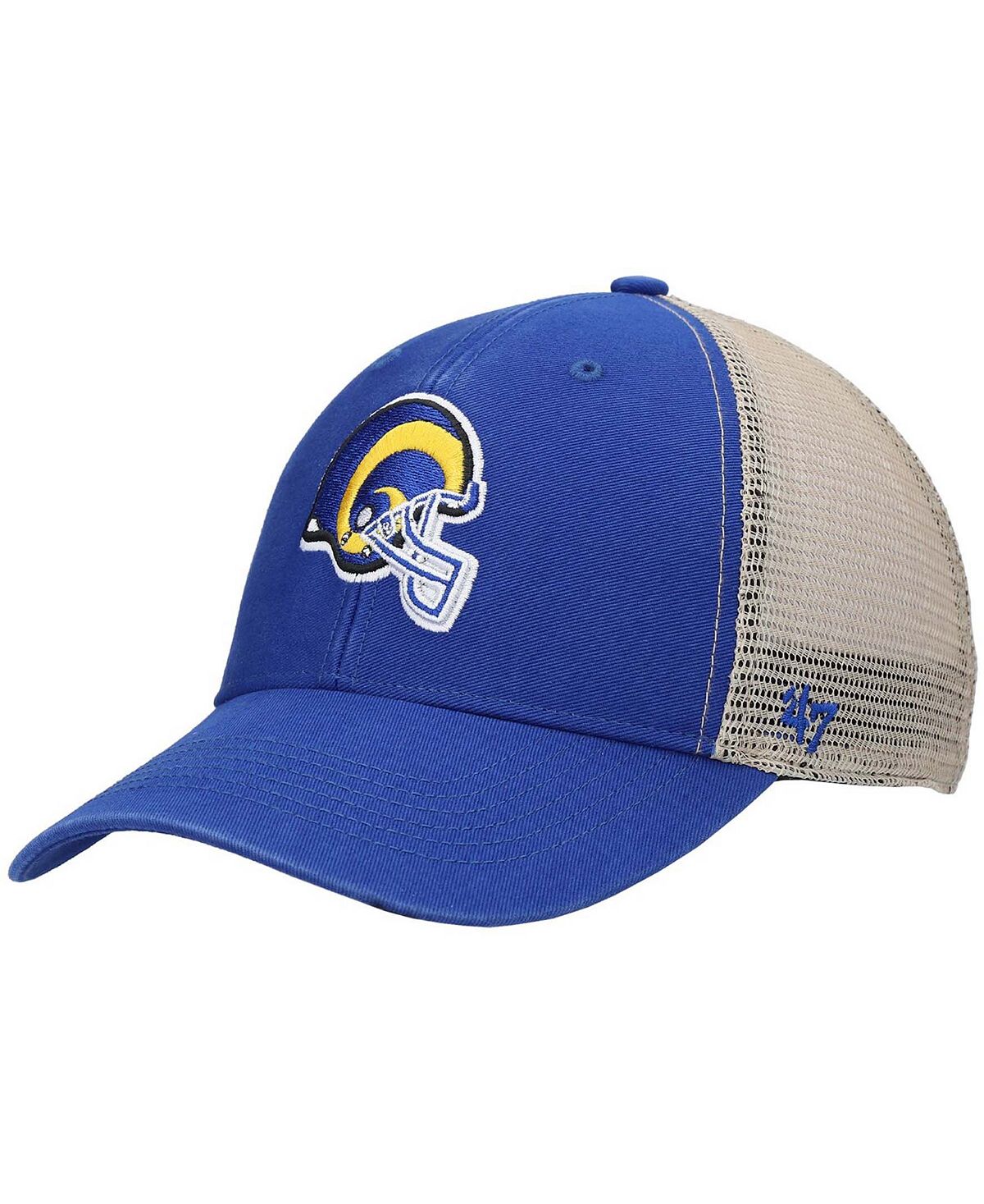 Мужская кепка Snapback Royal, натуральный цвет Los Angeles Rams Flagship MVP Snapback '47 Brand