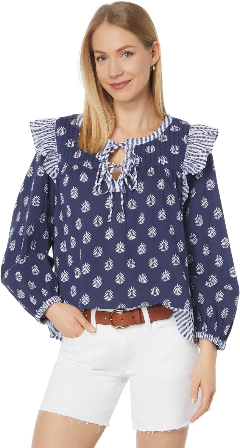 

Стеганый топ Fleur De Leaf Vineyard Vines, цвет Fleur De Leaf/Deep Bay