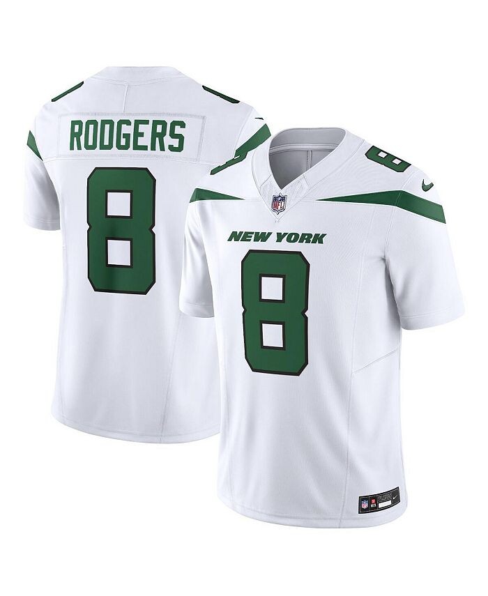 

Мужская белая майка Aaron Rodgers Spotlight New York Jets Vapor FUSE Limited Nike, белый