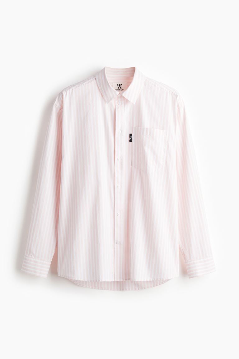 Рубашка в дневную полоску Double A By Wood Wood, розовый