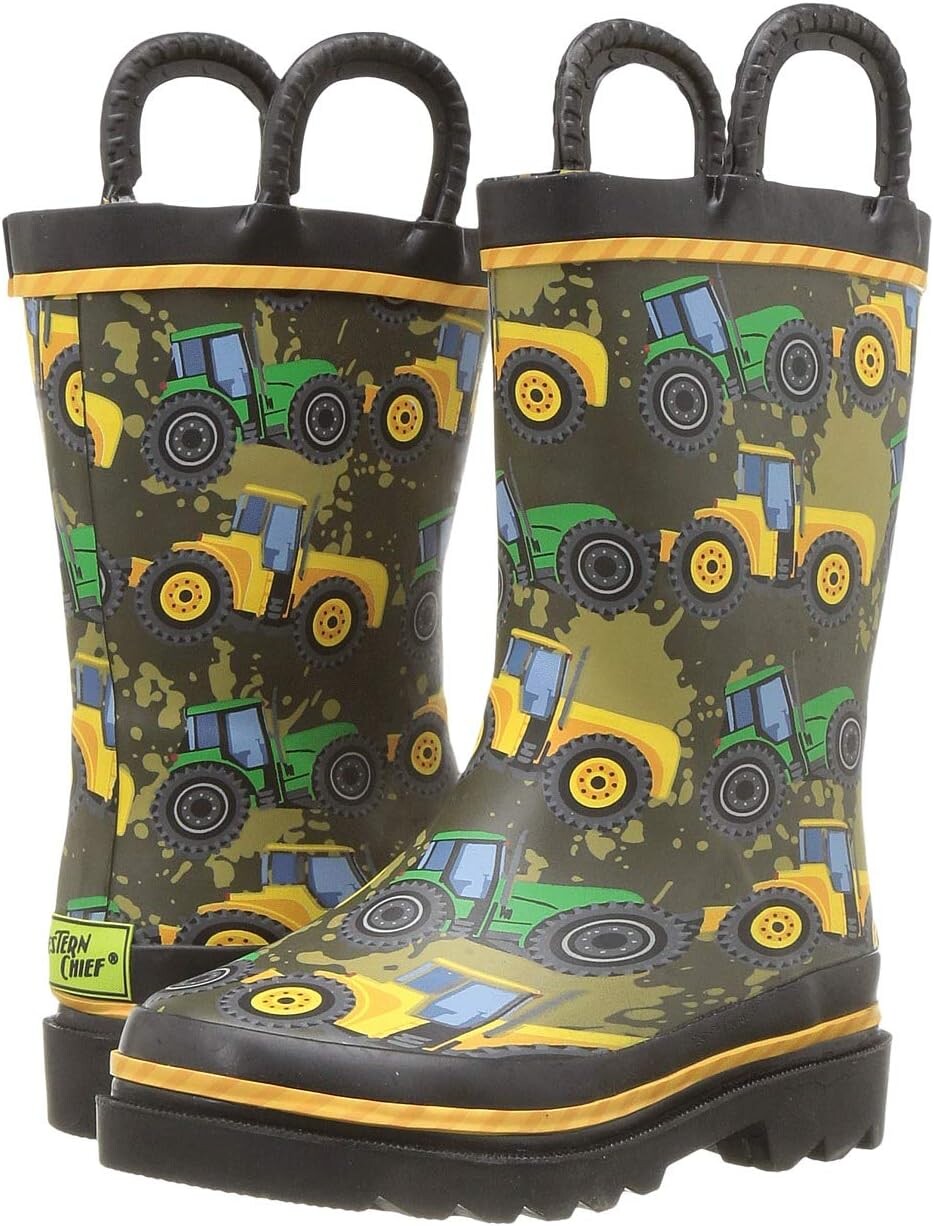 

Ботинки Western Chief Kids Limited Edition Printed Rain Boots, цвет Tractor Tough Taupe