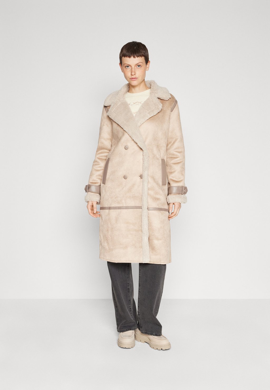Классическое пальто Onlylva Bonded Coat ONLY, цвет humus