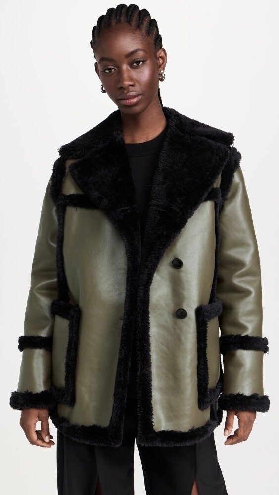 

Куртка Proenza Schouler White Label Coated Faux Leather Fleece