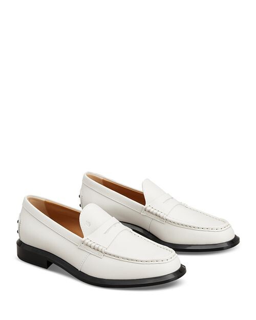 

Женские пенни-лоферы с открытым носком Tod's, цвет White