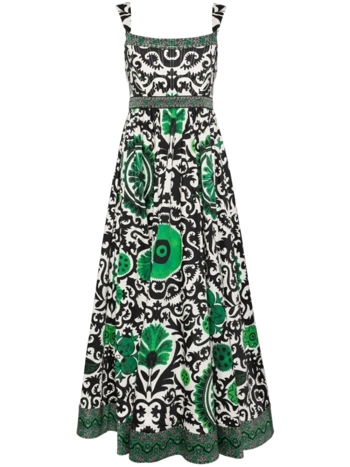 

Alice + olivia платье макси Guinevre с принтом, зеленый