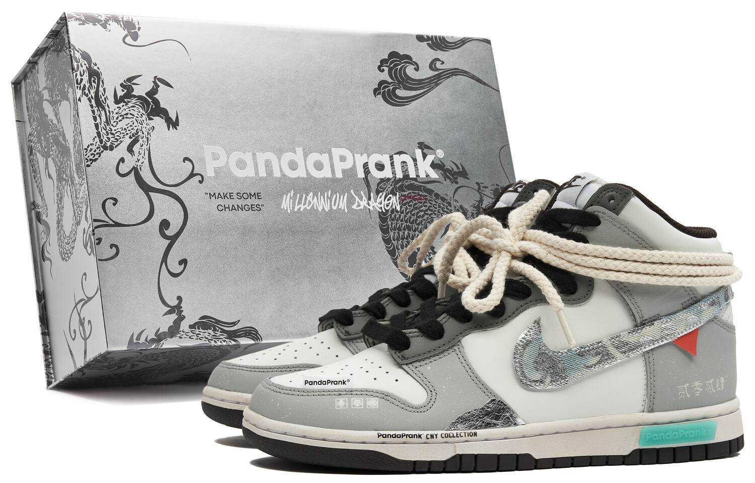 

Мужские кроссовки для скейтбординга Nike Dunk, White/Gray
