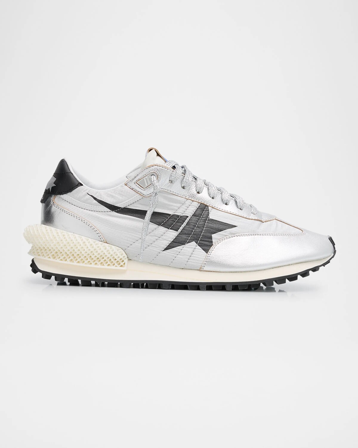 

Мужские низкие кеды Marathon из нейлона и кожи Golden Goose, цвет Silver Black