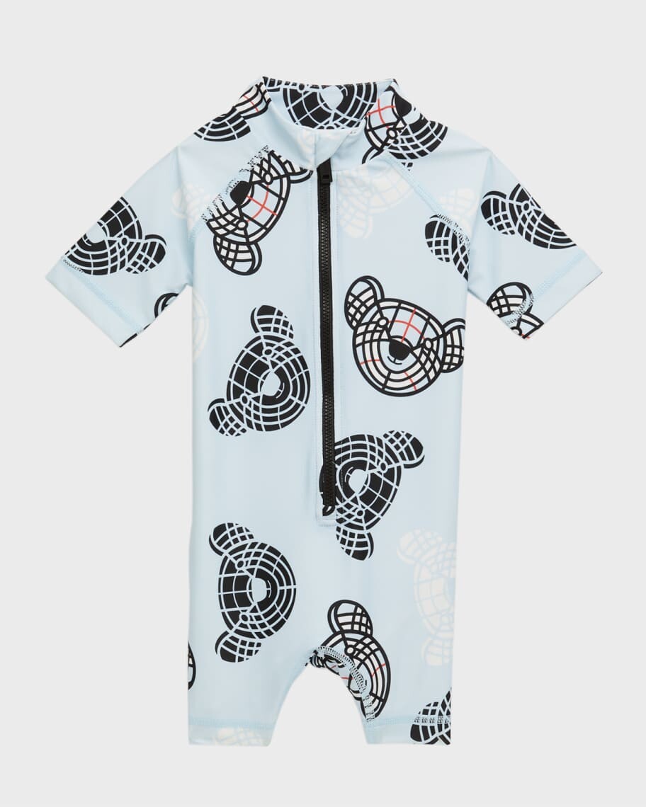 

Слитный купальник Sebastian Bear с принтом для мальчика, размер 6M-2 Burberry