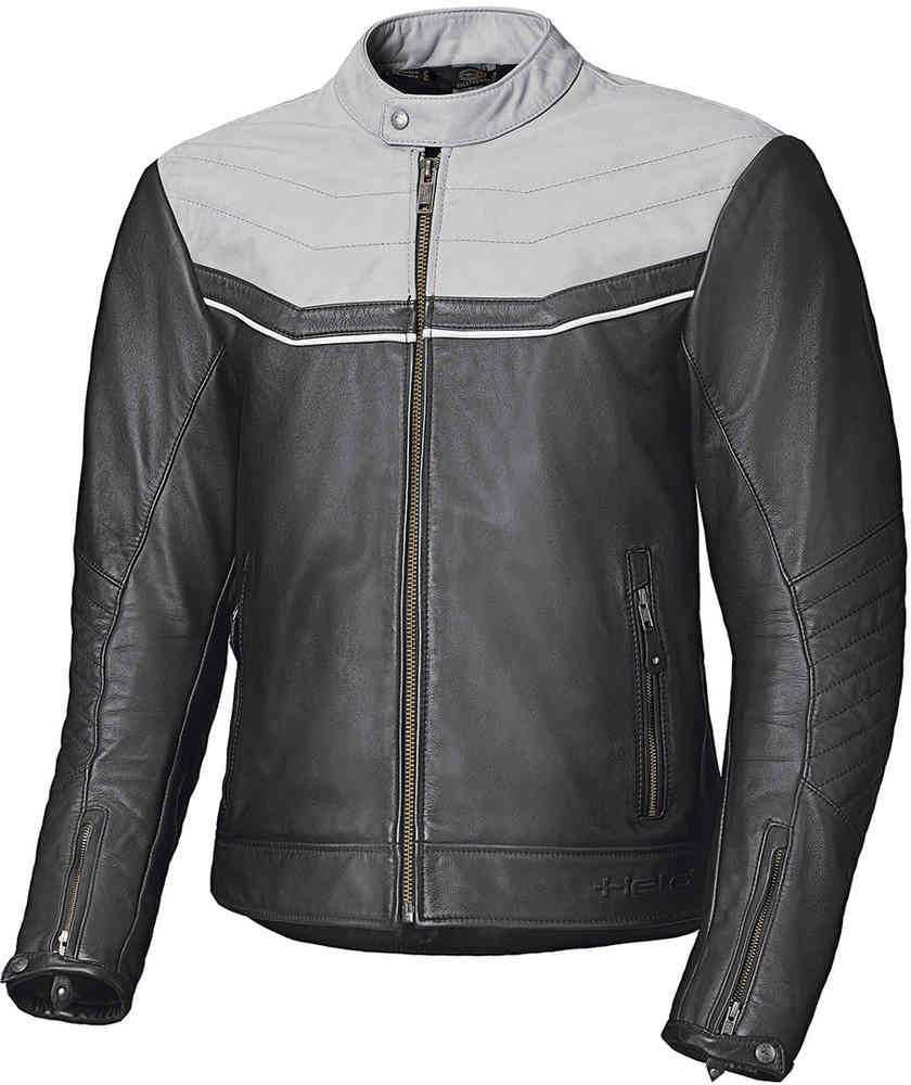 Мотоциклетная кожаная куртка Heyden Held, черный/серый женская утепленная кожаная куртка с лацканами мотоциклетная куртка из искусственного меха в стиле ретро