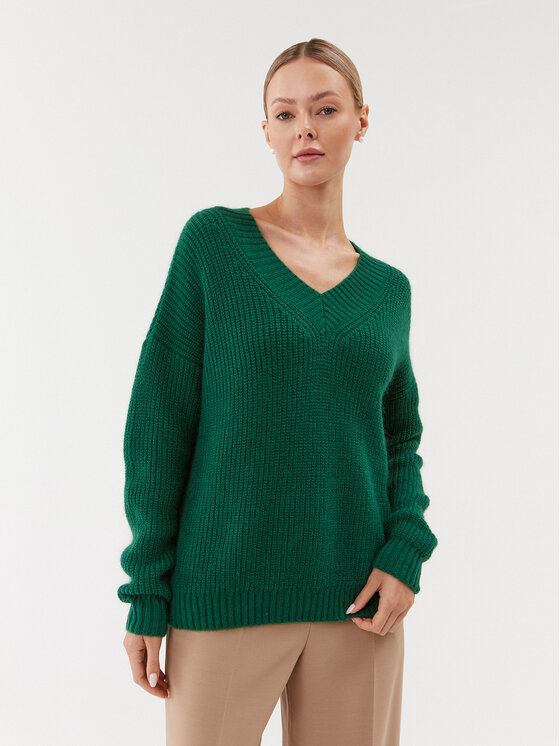 Пуловер свободного кроя Weekend Max Mara, зеленый