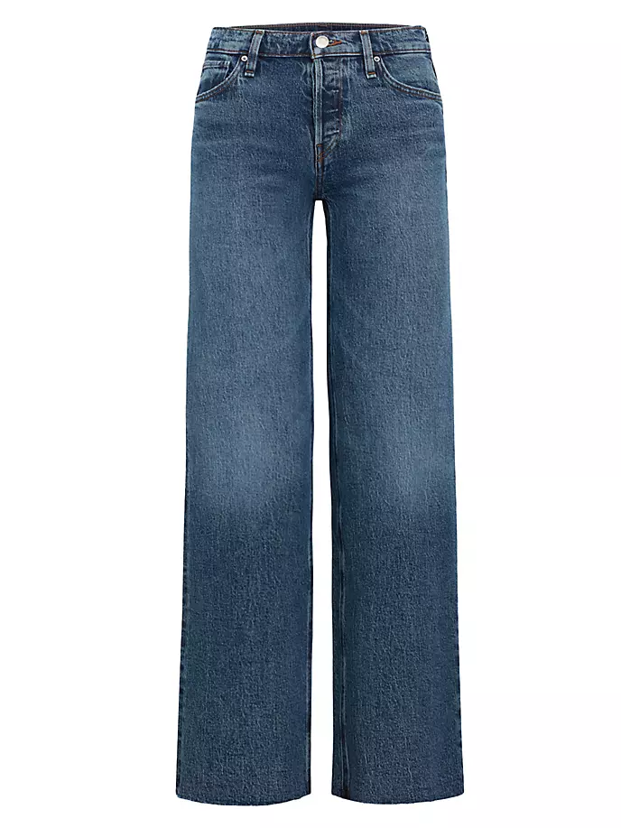 Джинсы Rosie с высокой посадкой и широкими штанинами Hudson Jeans, цвет apollo