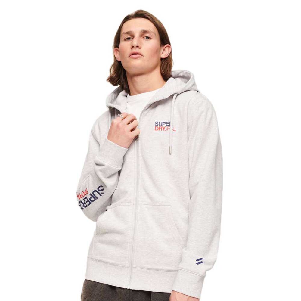 

Толстовка Superdry Sportswear Logo Loose Full Zip, серый