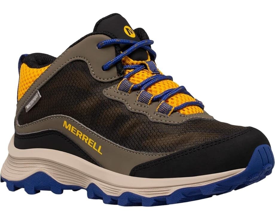 

Походные ботинки Merrell Moab Speed Mid Waterproof, цвет Cobalt/Gold