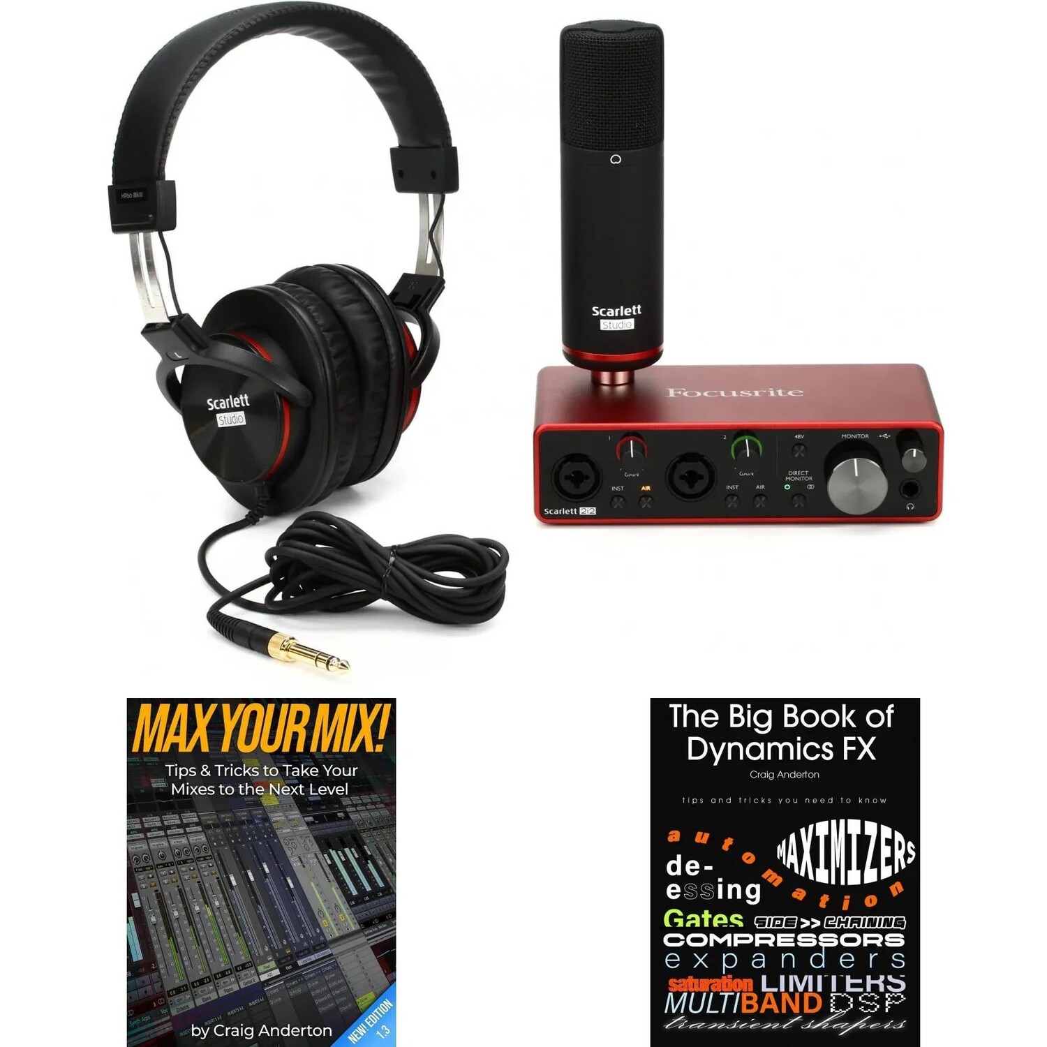 

Комплект электронных книг о студийной звукозаписи Focusrite Scarlett 2i2
