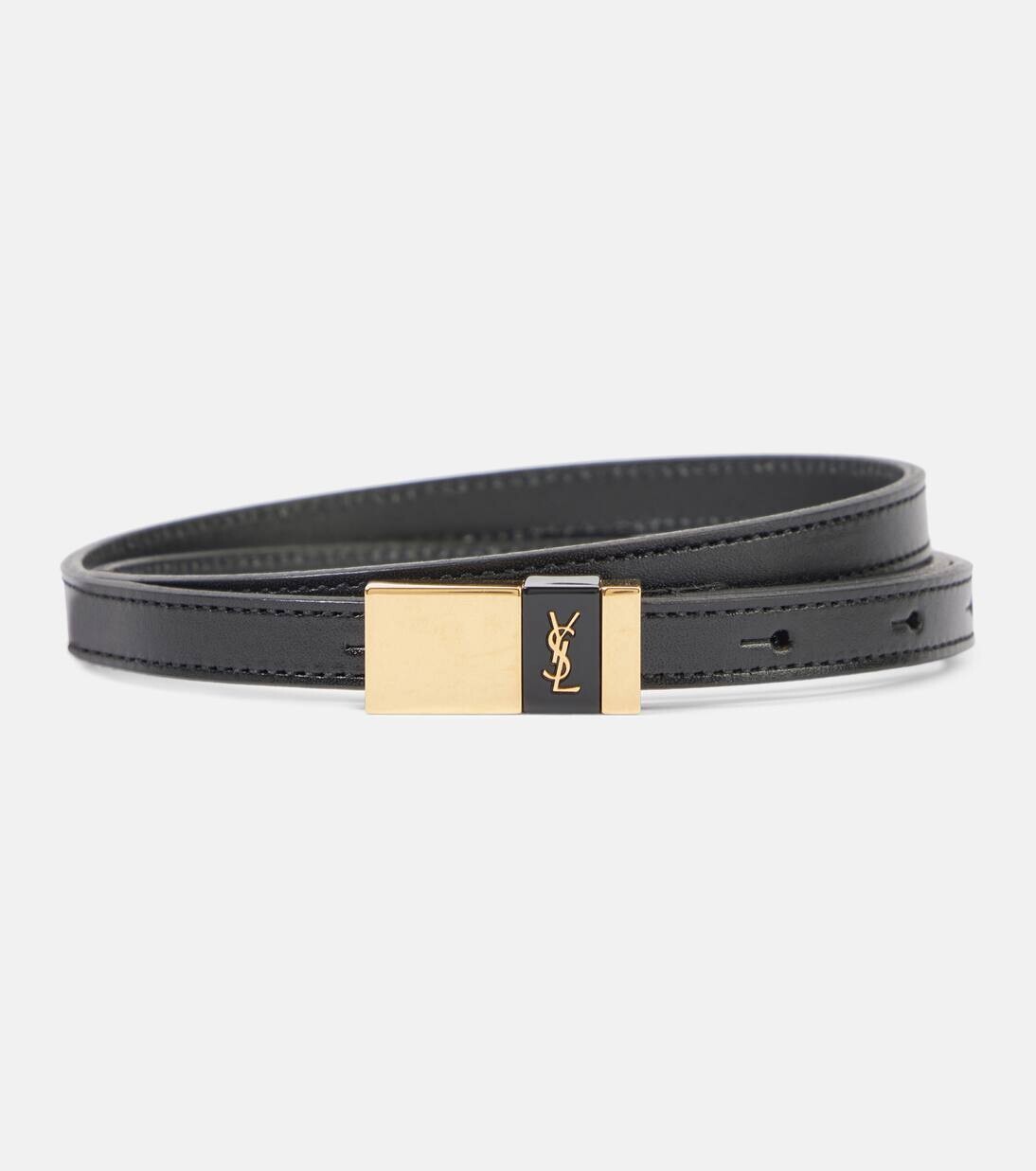 

Кожаный ремень Saint Laurent, черный