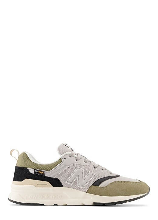 

Серо-черно-зеленая мужская повседневная обувь New Balance