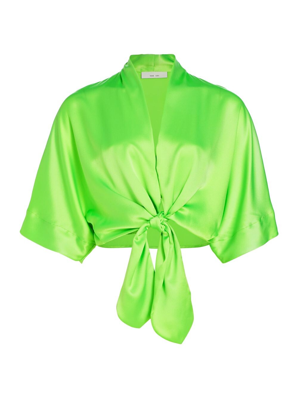 

Шелковая блуза Dolman с завязками спереди The Sei