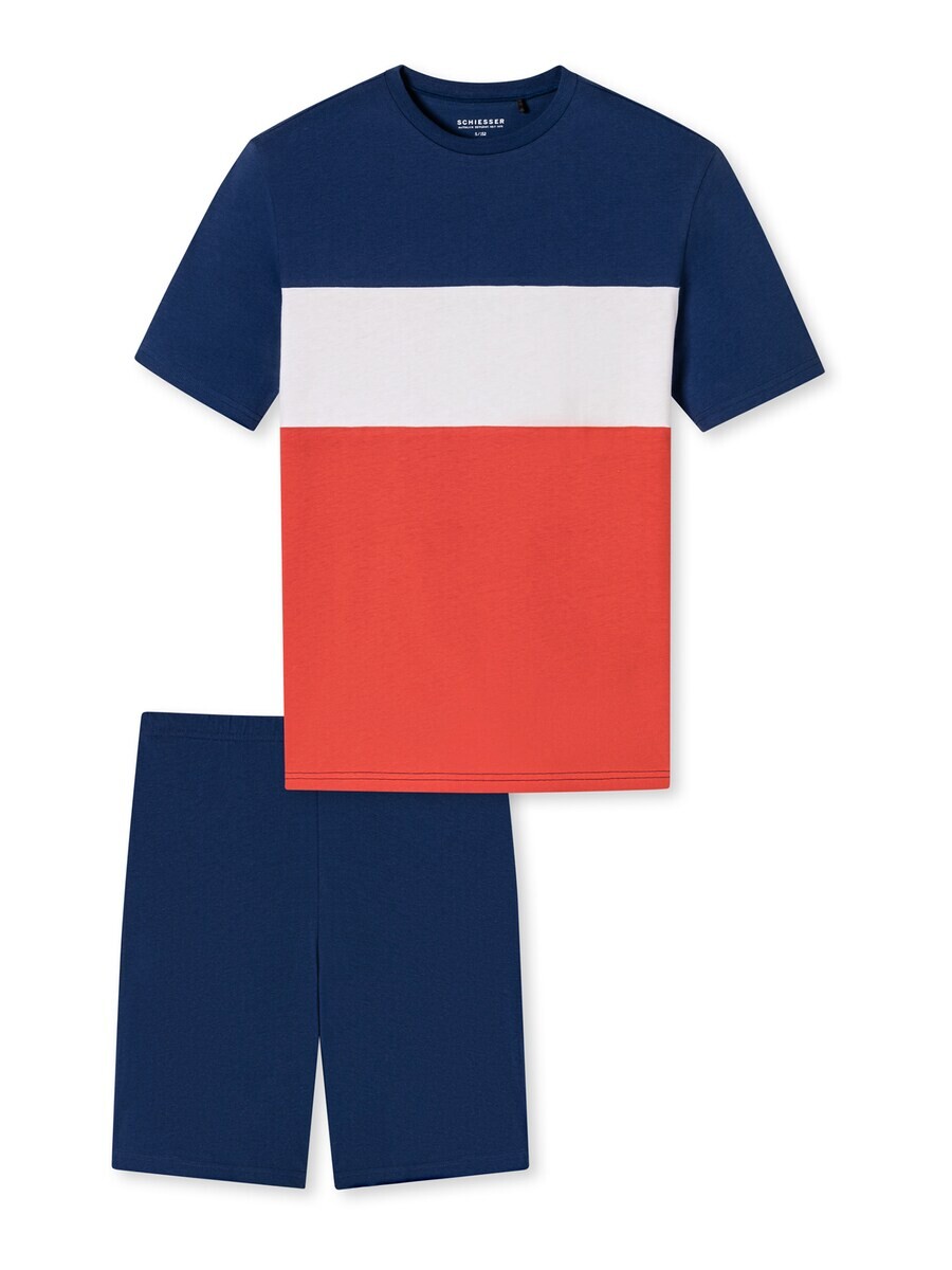 

Пижама SCHIESSER Pajamas Nightwear, цвет Dark blue/Red/White