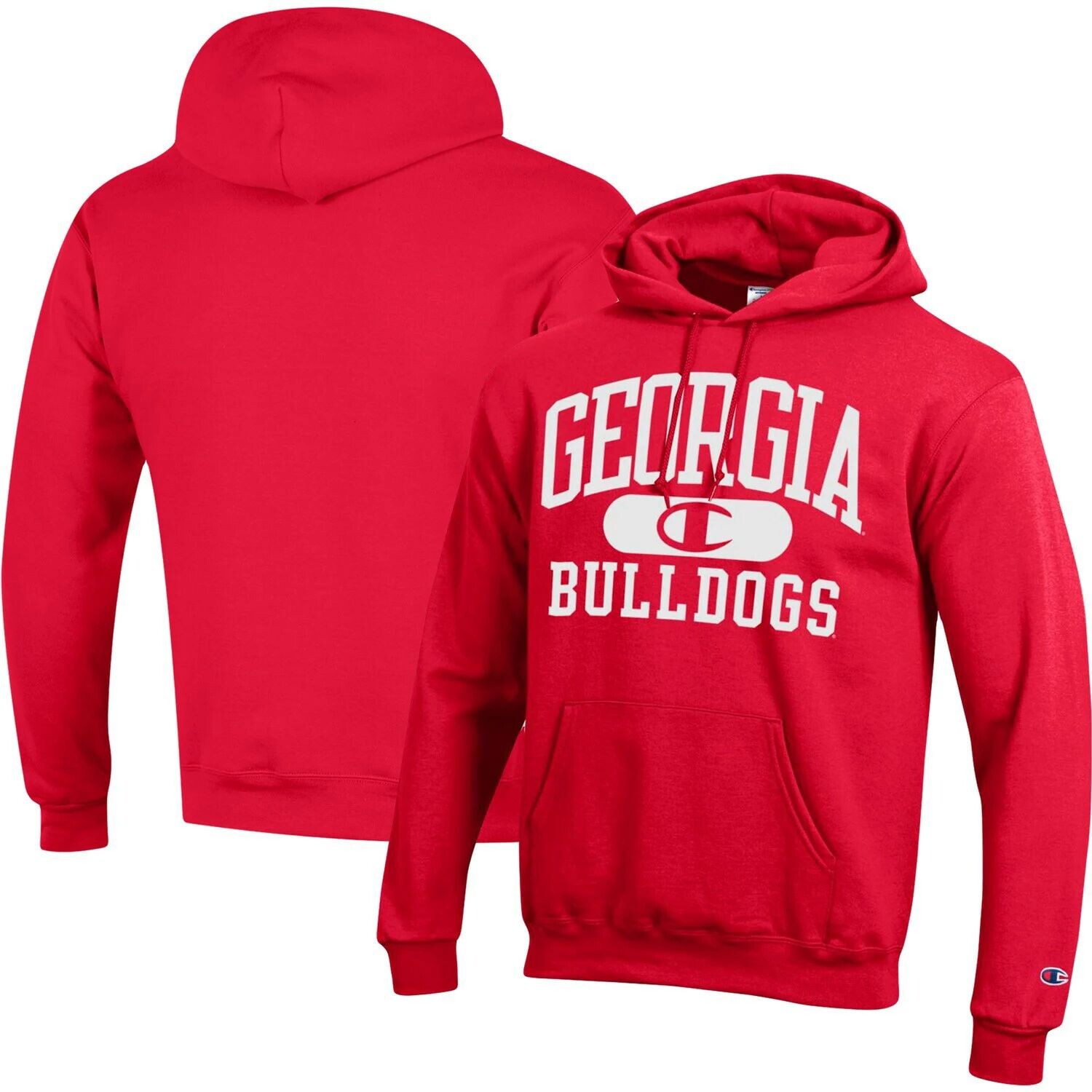 

Мужской пуловер с капюшоном Red Georgia Bulldogs Arch Pill Champion