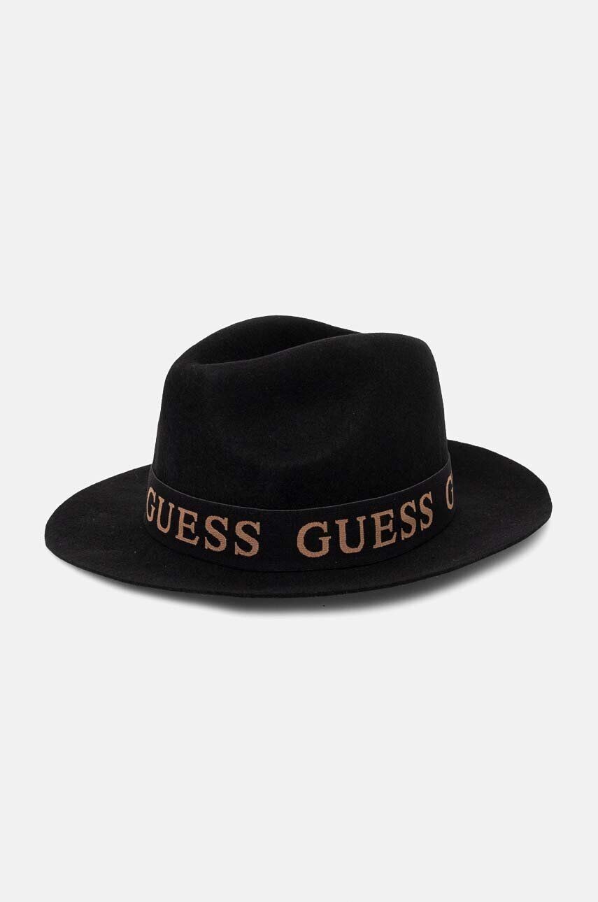 

Шерстяная шапка Guess FEDORA, черный