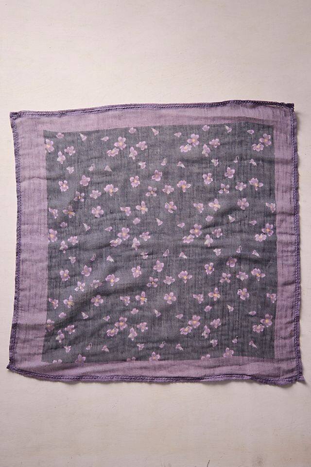 

Марлевая бандана с нарциссами, цвет mauve