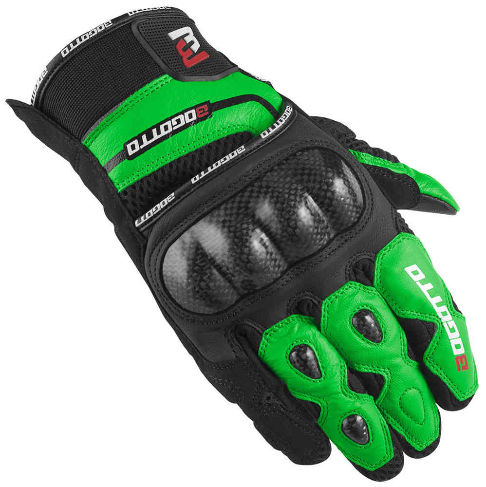 Мотоциклетные перчатки Flint Bogotto, черный/зеленый