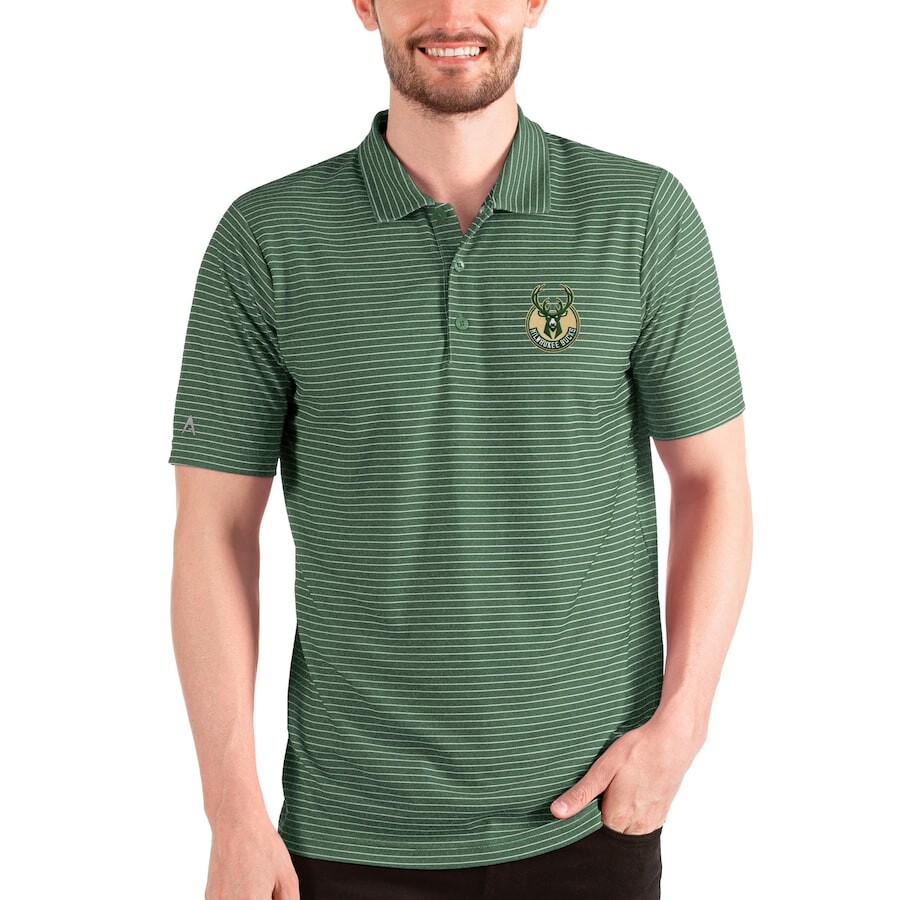 

Поло с коротким рукавом Antigua Milwaukee Bucks, зеленый