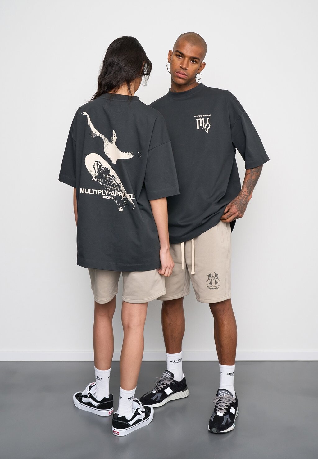 

Футболка с принтом Kickflip Multiply Apparel, антрацит
