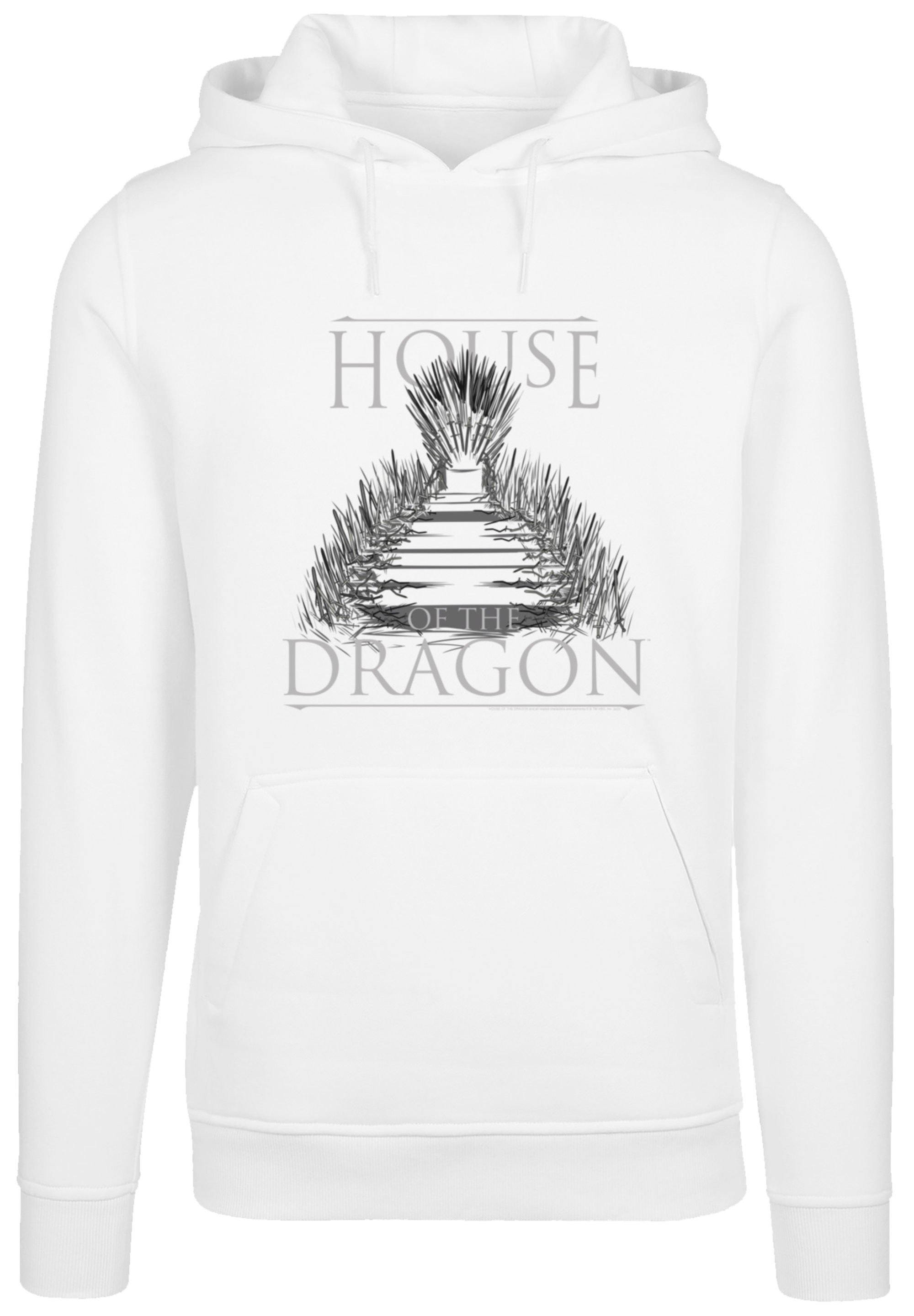 Пуловер F4NT4STIC Hoodie House Of The Dragon Throne, белый