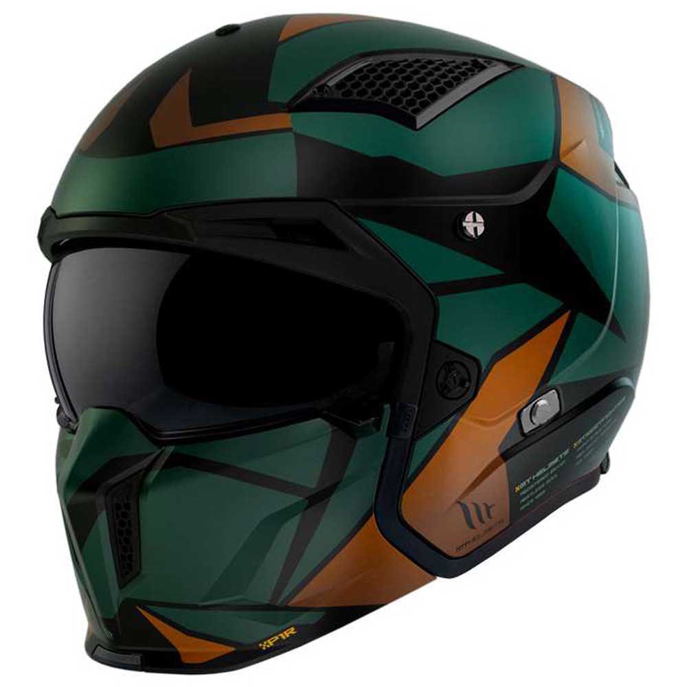 цена Шлем MTs Streetfighter SV S P1R Convertible, зеленый