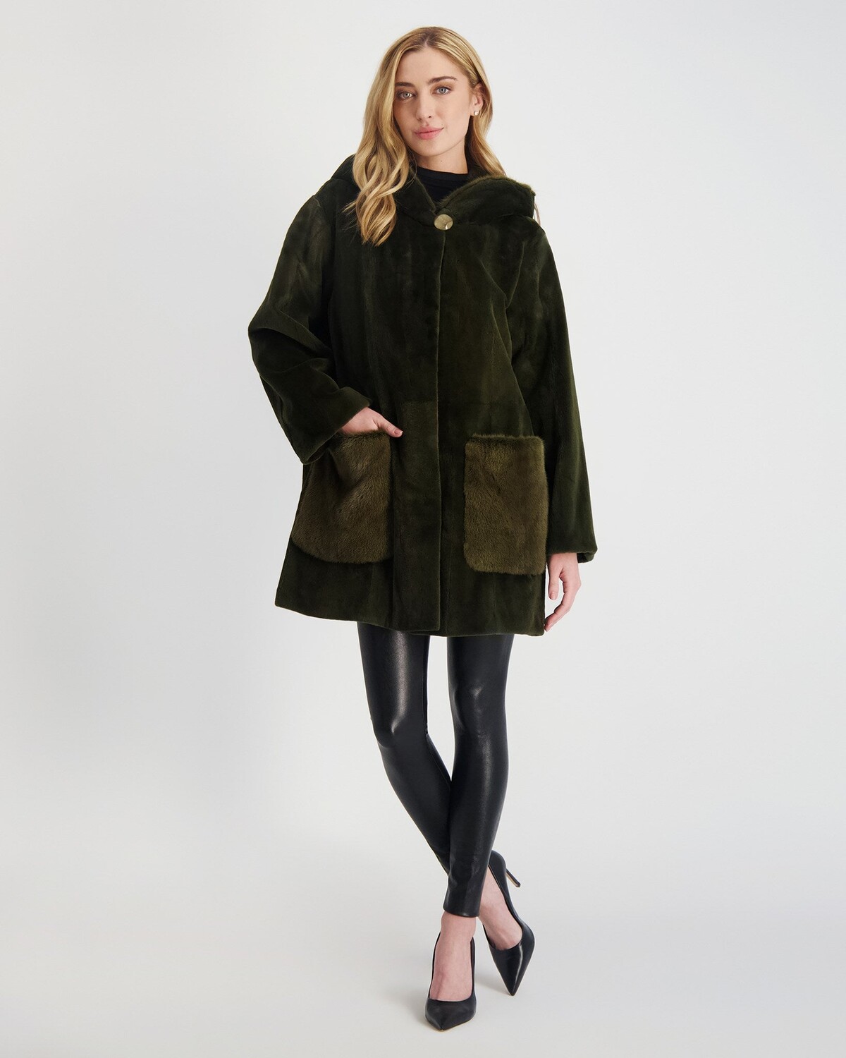 

Норковая парка GORSKI, цвет Olive Green