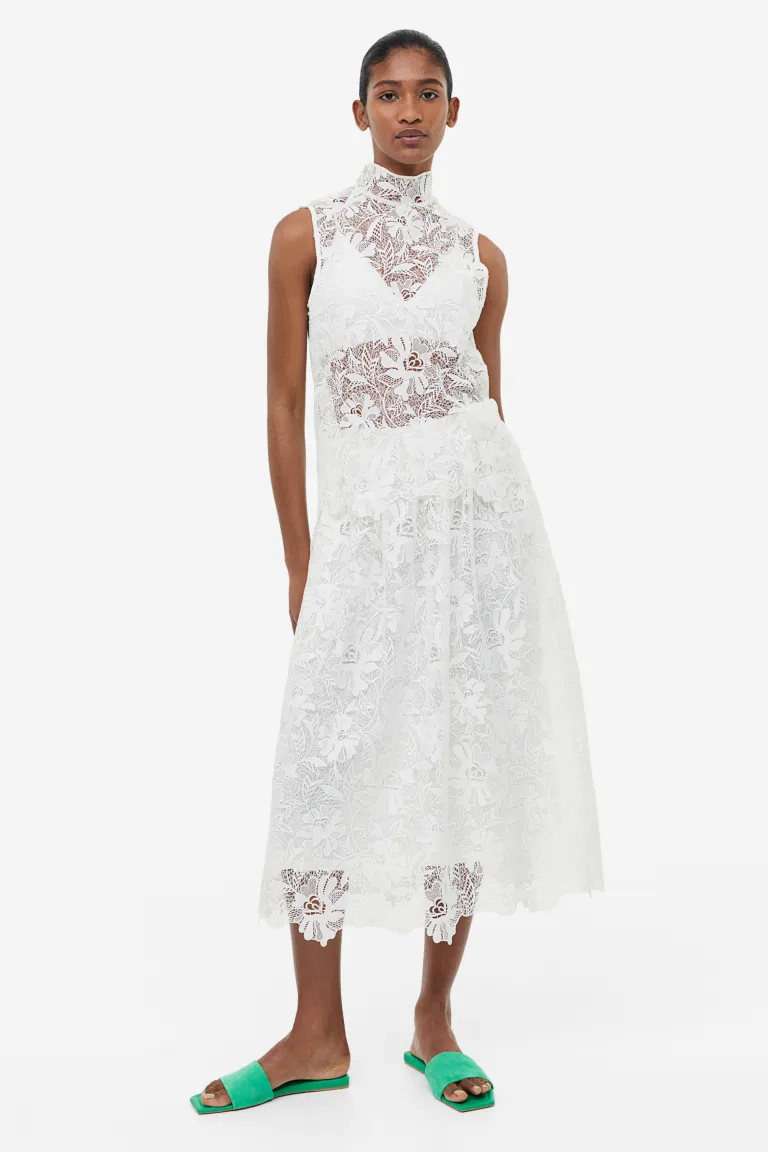 

Кружевной топ H&M, белый