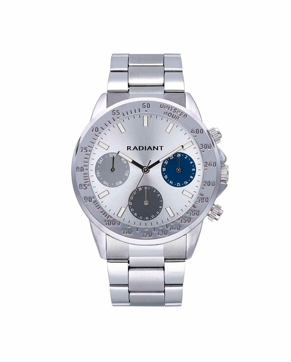 цена Мужские часы Rope RA604701 со стальным и серебряным ремешком Radiant, серебро