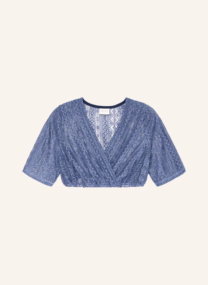 Кружевная блузка в стиле дирндль Berwin & Wolff, синий