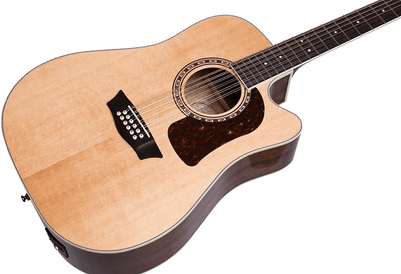 Акустическая гитара Washburn HD10SCE12 Heritage Series Dreadnought Cutaway Spruce Top Satin Mahogany Neck 12-String Acoustic-Electric Guitar