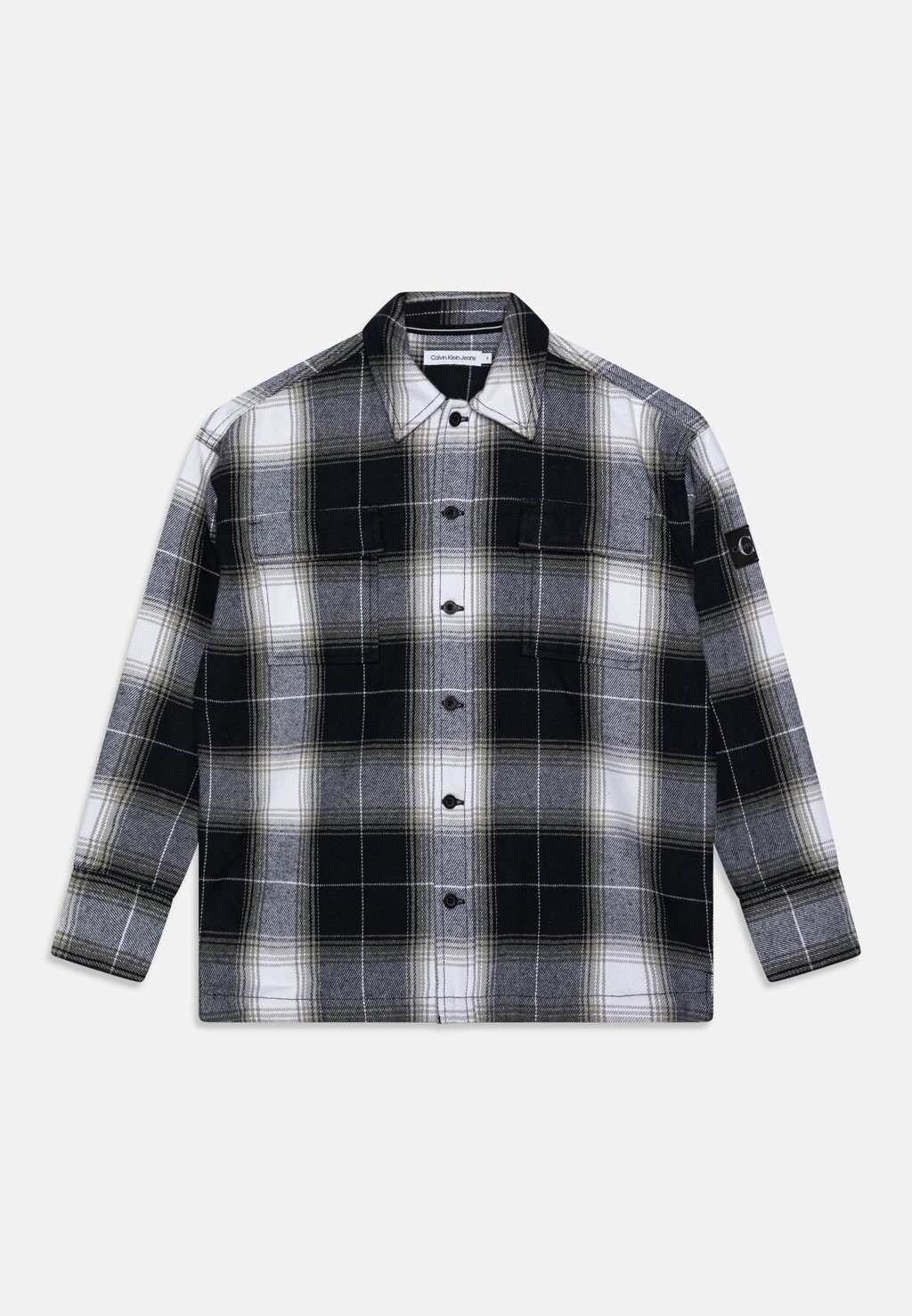 Рубашка CHECKED OVERSHIRT Calvin Klein Jeans, цвет black курка рубашка uniqlo checked overshirt серый