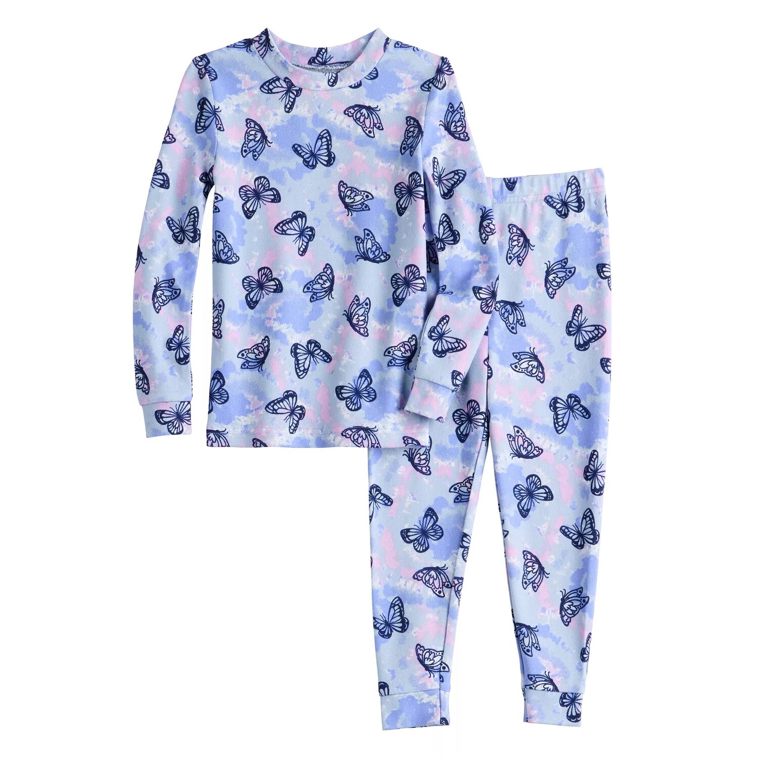 

Пижамный комплект Cuddl Duds Butterfly для маленьких девочек Cuddl Duds