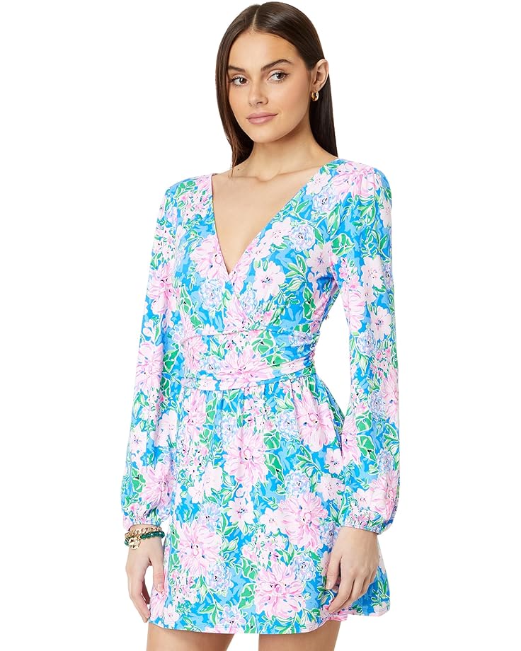 Платье Lilly Pulitzer Riza Long-Sleeved Romper, цвет Multi Spring In Your Step 2022 new spring coat dress in korean long loose knit cardigan sweater coat spring in spring