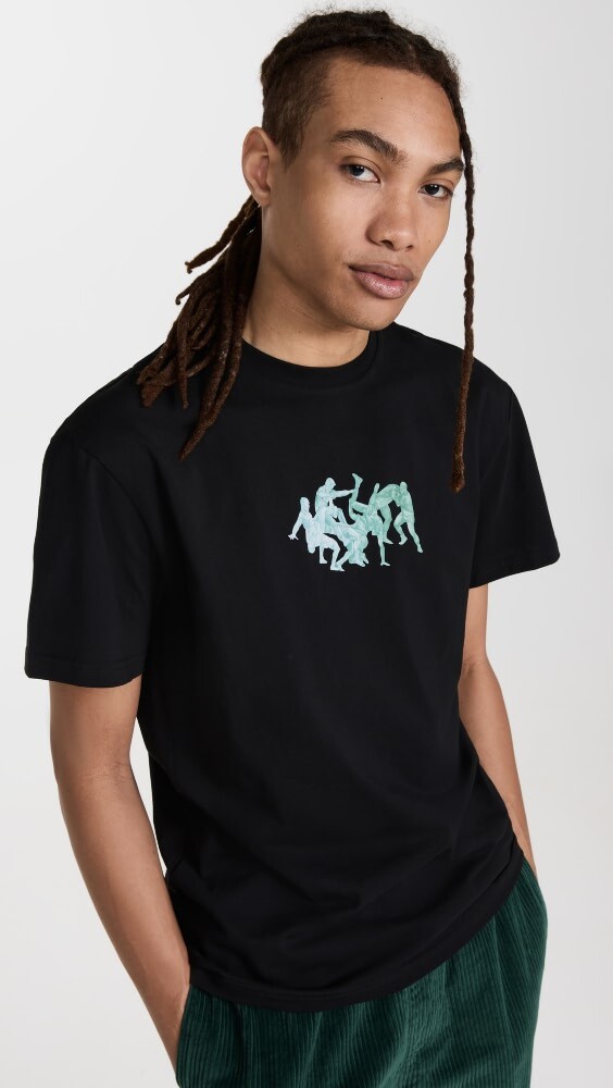 

Футболка JW Anderson Pol Placed Print, черный