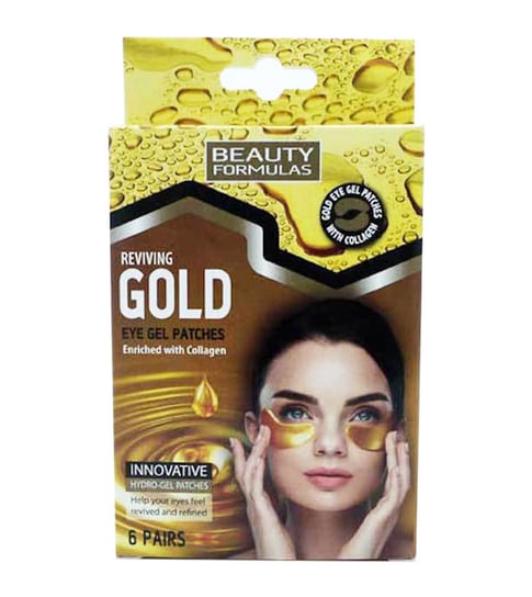 Золото, патчи для глаз, 6 пар Beauty Formulas beauty formulas восстанавливающие гелевые патчи для глаз 6 пар 12 шт
