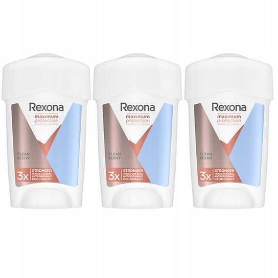 Крем-стик для защиты от пота с чистым ароматом и максимальной защитой для женщин, 3x45 мл Rexona