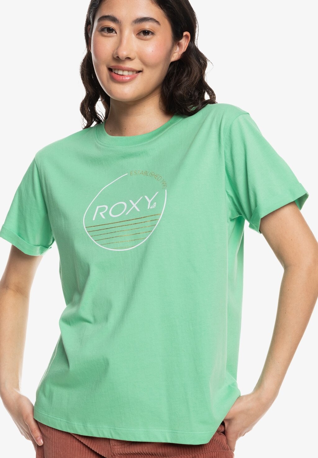 

Футболка с принтом Roxy, зеленый