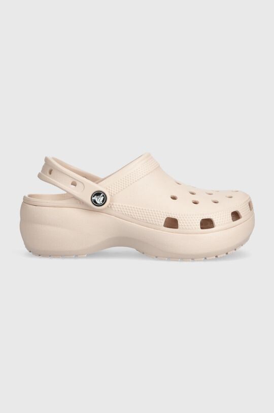 

Классические шлепанцы на платформе с клогами Crocs, розовый