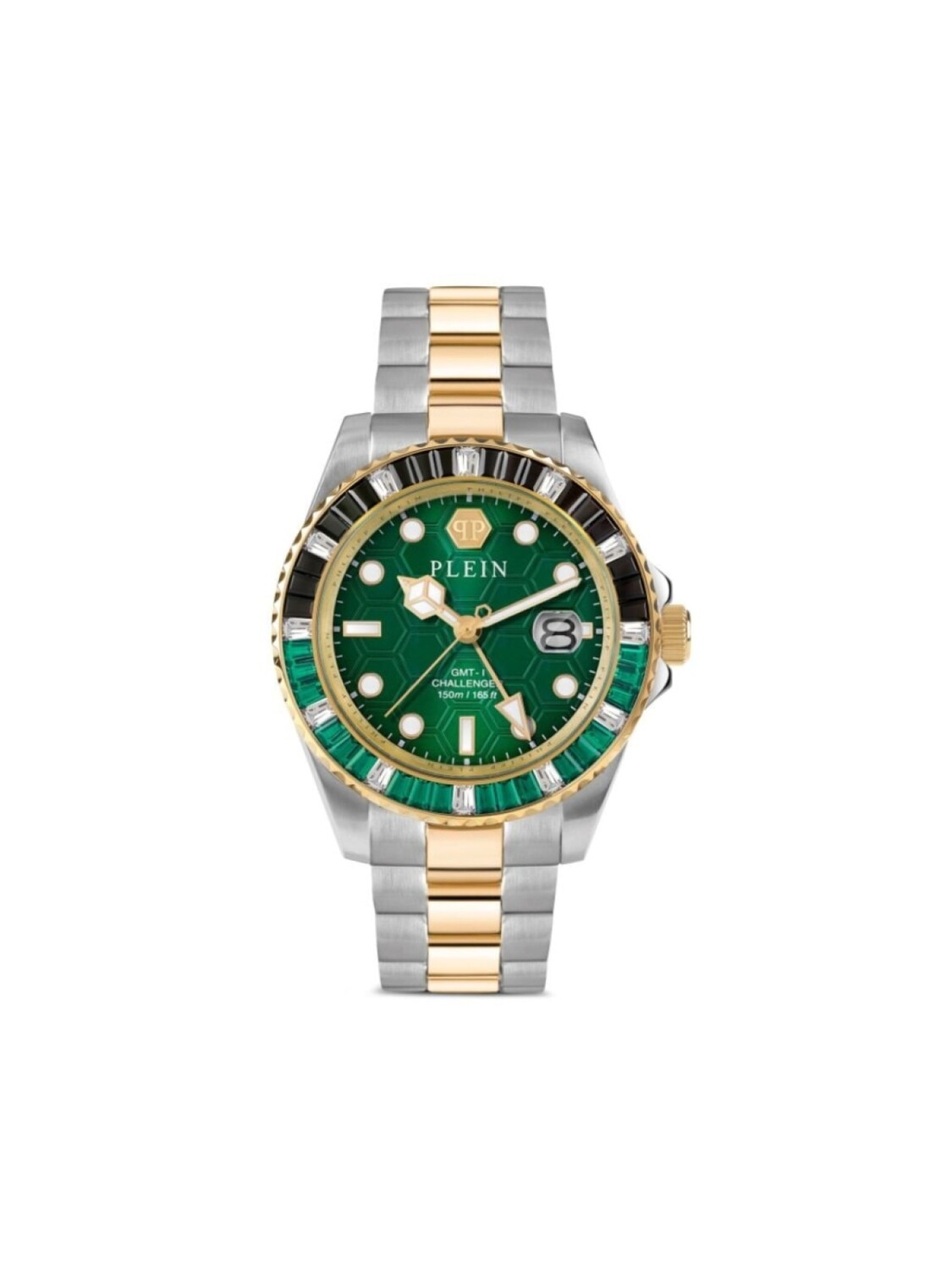 

Часы мужские Багеты Philipp Plein GMT-I Challenger 44 мм, зеленый