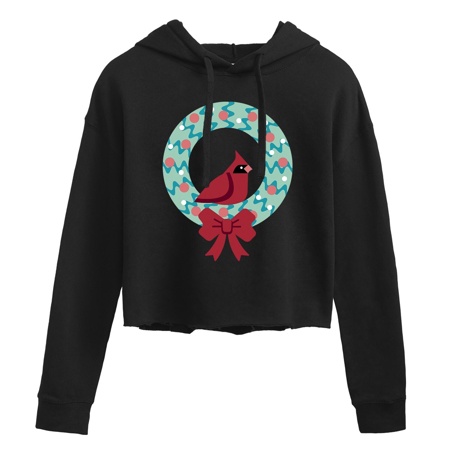 

Укороченная толстовка с капюшоном для юниоров Christmas Cardinal Wreath Licensed Character