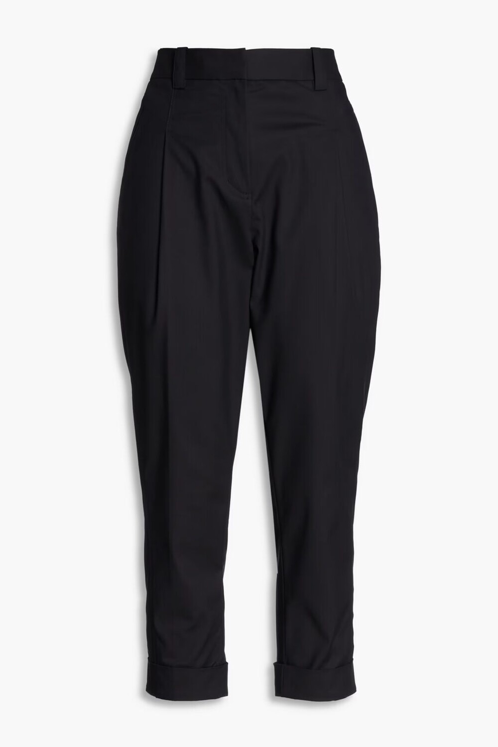 

Укороченные зауженные брюки из хлопкового сатина 3.1 Phillip Lim, черный