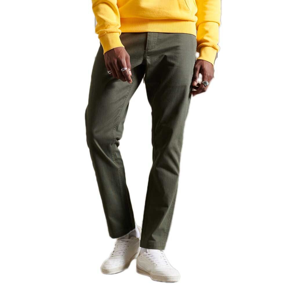 

Брюки Superdry Officers Slim Chino, зеленый
